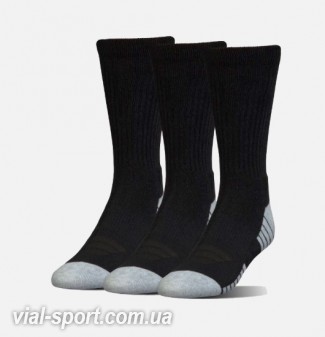 Шкарпетки Under Armour HEATGEAR TECH CREW 3pk Чорний Уні 1312341-001