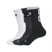 Шкарпетки Under Armour Men's Phenom SC30 2.0 Crew-BLK / WHT / AST чорний чоловік 1315576-001