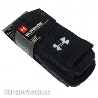 Шкарпетки Under Armour PHENOM TWISTED CREW чорні 1312460-001