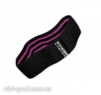 Еспандер для пілатесу power system ps-4091 booty band lvl 1 black / pink