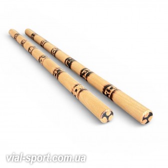 Парні палички з бука довжина 65 см, діаметр 2,5 см flaming tiger