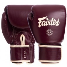 Рукавички боксерські Шкіряні на липучці FAIRTEX BGV16 бордовий