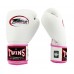 Боксерські рукавички Twins Velcro Mesh Edition BGVLA1 White Pink