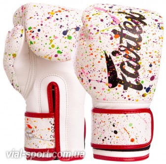 Рукавички боксерські PU на липучці FAIRTEX BGV14PT (р-р 10-14oz, білий)