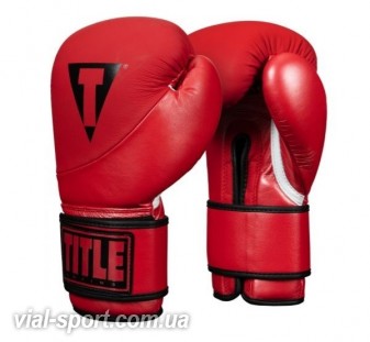 Рукавички боксерські TITLE Boxing Cyclone Leather Training Gloves Бордо