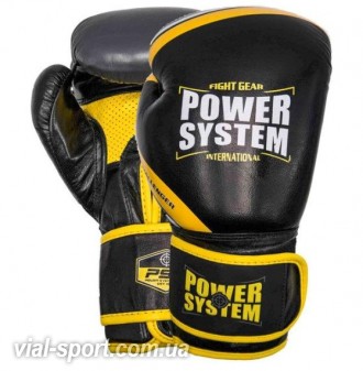 Рукавички для боксу PowerSystem PS 5005 Challenger Black / Yellow