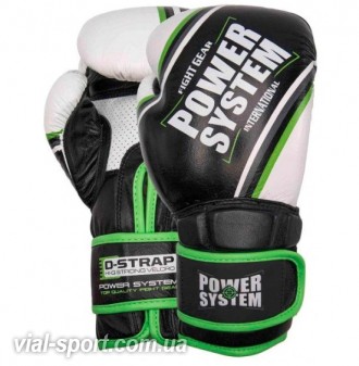 Рукавички для боксу PowerSystem PS 5006 Contender Black / Green Line