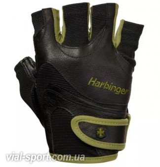 Рукавички для фітнесу HARBINGER 138 FlexFit Gloves Wash & Dry чорний/хакі 