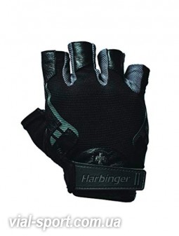 Рукавички для фітнесу Harbinger Pro 1143 Non-WristWrap Vented Cushioned Leather Palm Weightlifting Gloves чорний