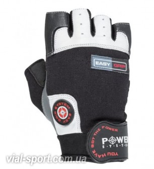 Рукавички для фітнесу та важкої атлетики Power System Easy Grip PS-2670 Black / White