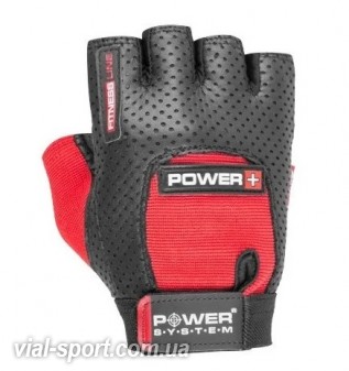 Рукавички для фітнесу та важкої атлетики Power System Power Plus PS-2500 m Black / Red