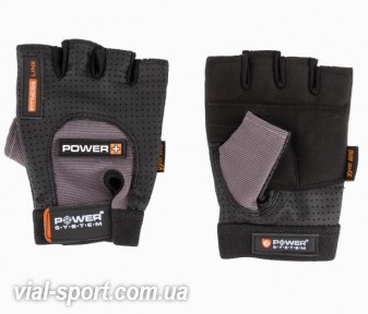 Рукавички для фітнесу та важкої атлетики Power System Power plus ps - 2500 black / grey 