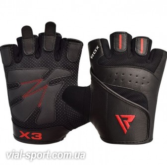 Рукавички для фітнесу RDX S2 leather black