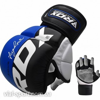 Рукавички для MMA RDX T6 MMA Sparring Gloves синій / чорний / білий