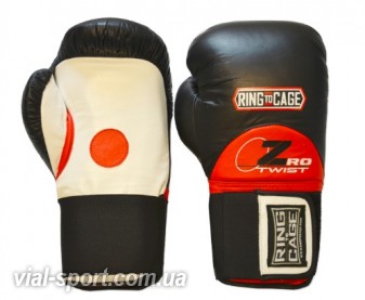 Рукавички-лапи боксерські RING TO CAGE ZroTwist Focus Pad-Sparring Glove чорний / білий / червоний