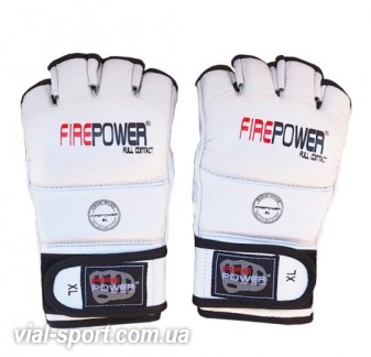 Рукавички ММА FirePower FPMG1 White