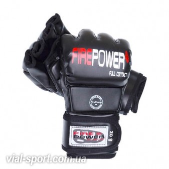 Рукавички ММА FirePower FPMGA2 Black