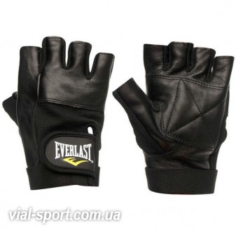 Рукавички тренажерні Everlast leather fitness gloves