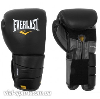 Рукавички тренувальні Everlast Leather Pro3 Boxing Gloves black