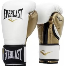 Рукавички тренувальні Everlast Powerlock Hook And Loop Training Gloves Synthetic Leather (тренувальні) біло-золотий