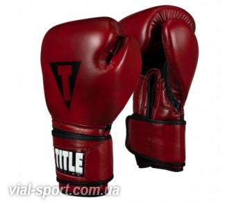 Рукавички тренувальні TITLE Blood Red Leather Sparring Gloves