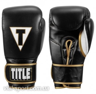 Рукавички тренувальні TITLE Boxeo Mexican Leather Training Gloves чорний/білий