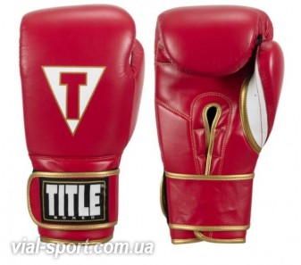 Рукавички тренувальні TITLE Boxeo Mexican Leather Training Gloves червоний/білий