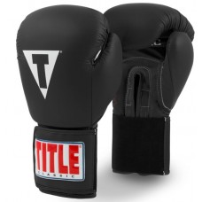 Рукавички тренувальні TITLE Classic Originals Leather Elastic Training Gloves чорні