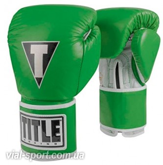 Рукавички тренувальні TITLE Limited Pro Style Leather Training Gloves зелений / срібло