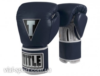 Рукавички тренувальні TITLE Limited Pro Style Leather Training Gloves Синій / Срібло