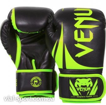 Рукавички тренувальні Venum challenger 2.0 boxing gloves neo yellow / black