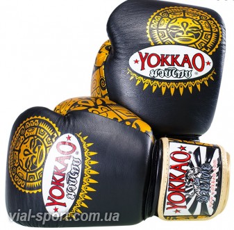 Рукавички тренувальні Yokkao maui black / gold boxing gloves