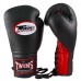 Рукавички Twins Pro Lace Up Boxing Gloves black / red