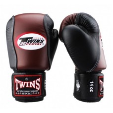 Рукавички Twins Special Muay Thai Boxing Gloves BGVL-7 (тренувальні) чорно-коричневий