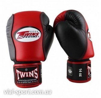 Рукавички Twins Special Muay Thai Boxing Gloves BGVL-7 (тренувальні) чорно-червоний