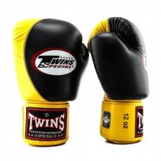 Рукавички Twins Special Muay Thai Boxing Gloves BGVL-9 (тренувальні) чорно-жовтий