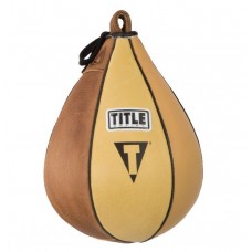 Пневмогруша швидкісна TITLE GENUINE LEATHER SUPER SPEED BAG SSB коричневий / бежевий