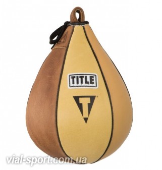 Пневмогруша швидкісна TITLE GENUINE LEATHER SUPER SPEED BAG SSB коричневий / бежевий