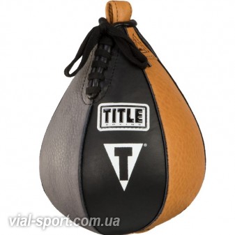 Пневмогруша швидкісна TITLE GENUINE LEATHER SUPER SPEED BAG SSB сірий / чорний / помаранчевий