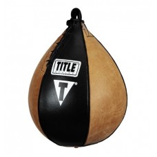 Пневмогруша швидкісна TITLE VINTAGE LEATHER SUPER SPEED BAG чорний / коричневий VGLSB 15Х23 см