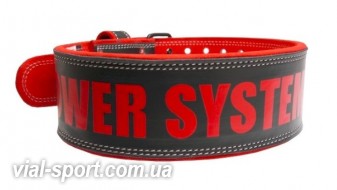 Пояс для важкої атлетики Power System Beast PS-3830 Black / Red