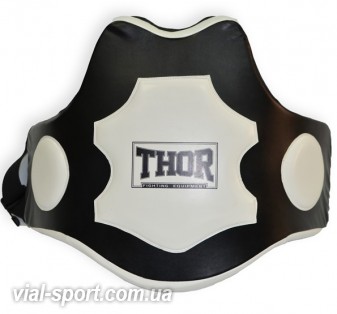 Пояс тренера THOR Trainer belt1064 Black / white (PU)