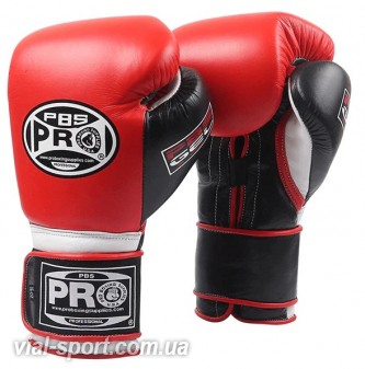 Професійні боксерські рукавички PRO BOXING PRO SERIES GEL VELCRO GLOVES червоні