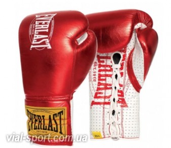 Професійні рукавички EVERLAST 1910 Pro Fight Metallic червоний