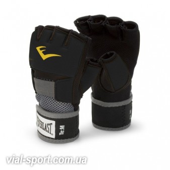 Гелеві рукавички EVERLAST Evergel Hand Wraps чорні