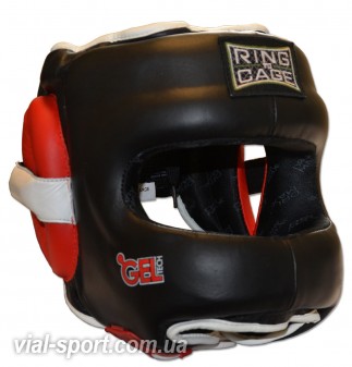 Боксерський шолом з бампером RING TO CAGE Deluxe Full Face GelTech Sparring Headgear 2.0 RC50FS2 black