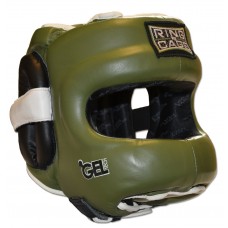 Боксерський шолом з бампером RING TO CAGE Deluxe Full Face GelTech Sparring Headgear 2.0 RC50FS2 green