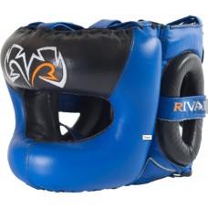 Боксерський шолом з бампером RIVAL Guerrero Facesaver Headgear RHGFS3 black-blue