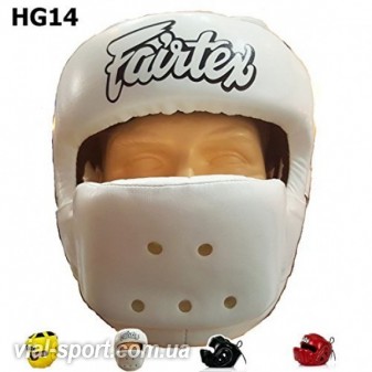 Шолом тренувальний Fairtex New Full Face Head Guard HG14 білий