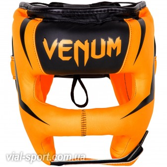 Боксерський шолом Venum Elite Iron Headgear Fluo Orange